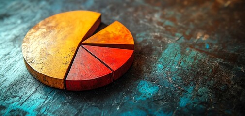 Detailed view of a pie chart with a segment representing a highreturn investment