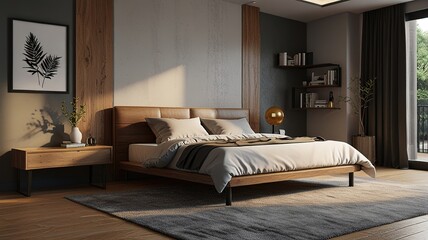 Modern Interior With Bright Wall, Living room, Bed room, kitchen, House Plants