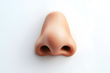 Realistic Human nose 3D  illustration isolated on white