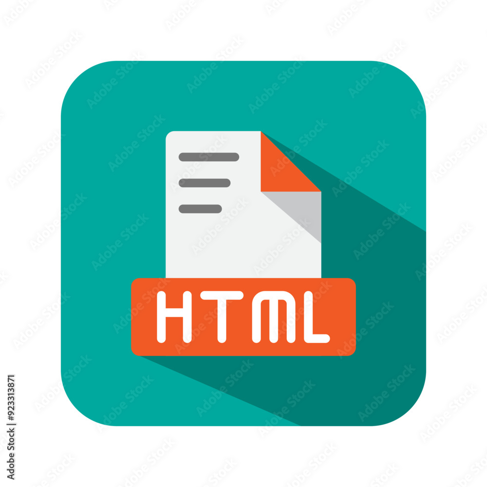 Poster html modern flat icons. symbol document files, format type. can be used for websites, software, ui a