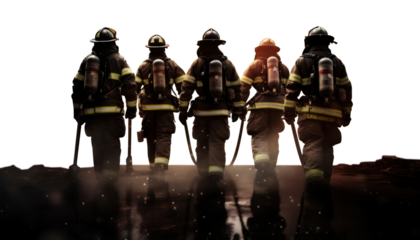 PNG Firefighters border, transparent background