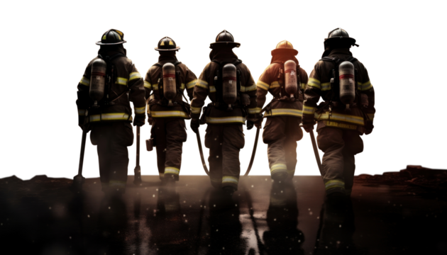 PNG Firefighters border, transparent background