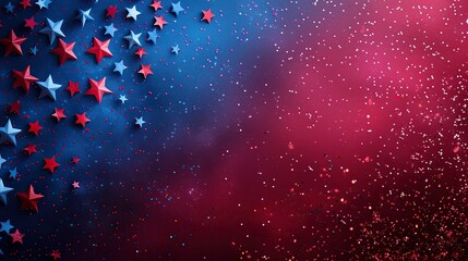 independence day usa banner template with american flags sign usa,confetti 4th of july celebration poster template patriotism,us national holidays concept.