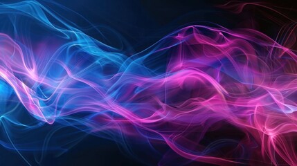 Obraz premium Abstract Swirls of Blue and Pink