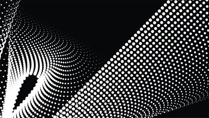 Black halftone pattern abstract background vector image