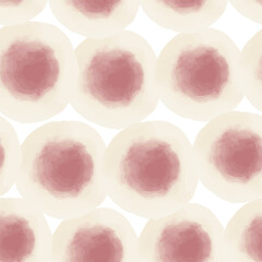 Watercolor abstract circles. Seamless pattern. Simple surface design.