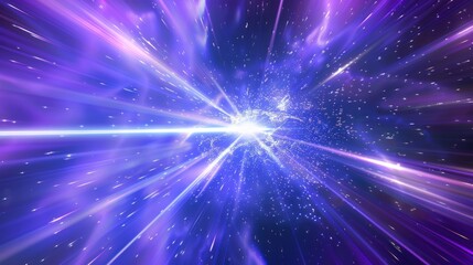 Naklejka premium Abstract Space Background with Glowing Lights