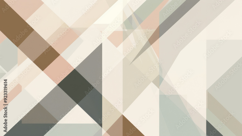 Poster a minimalist abstract background with geometric patterns in muted tones, creating a sophisticated an
