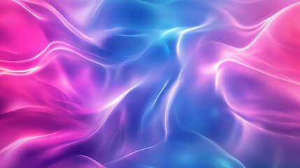 Obraz premium Vibrant Fluid Pink And Blue Waves Flowing Together Creating An Energetic And Dynamic Abstract Background With Soft Textures And Smooth Color Transitions