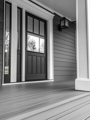 Fototapeta premium Black and White Front Door