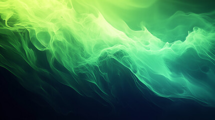 Fototapeta premium Vibrant Green And Blue Swirling Digital Art With Soft Glowing Lines Creating A Serene Flowing Motion Effect