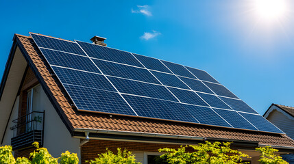 Fototapeta premium Solar panels on the roof