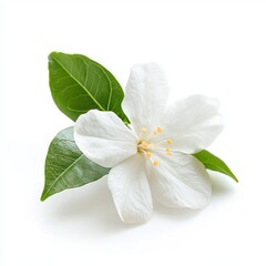 Obraz premium Close up of jasmine flower on an isolated white background