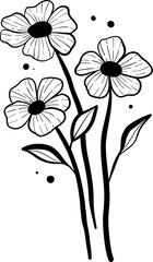 beautiful handdrawn flower