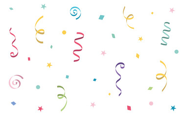 Festive background streamer birthday with fireworks flags with sparkles  illustration