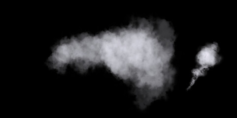 clouds on black background. Gray steam isolated on black background. white Clouds on black background. White Smoke with Black Background. White smoke cloud isolated on black background. 