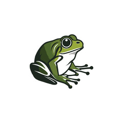 frog vector art illustration