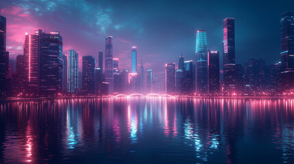Fototapeta premium A futuristic cityscape