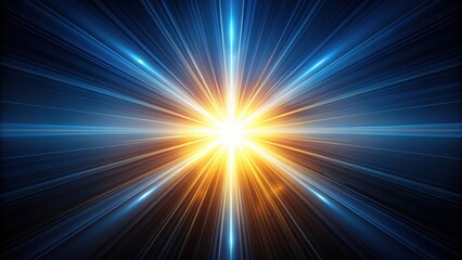 Obraz premium Close-up abstract of a glowing light beam in darkness, illumination, bright, radiant, beam, shine, black background, glowing