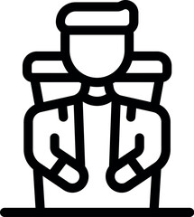 Delivery man holding pizza boxes for food delivery service