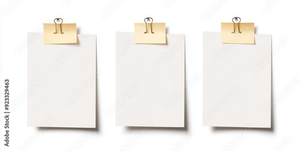 Poster the paper message note reminder is printed on an empty page with an adhesive tape border, with a bla