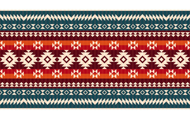 Navajo pattern Aztec geometric seamless pattern for use in fabric, carpets, wallpaper, clothing, batik, quilts, and crafts