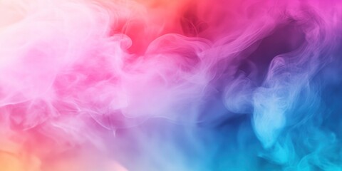 Abstract colorful, multicolored smoke spreading, bright background for advertising or design, wallpaper for gadget. Neon lighted smoke texture, blowing clouds. Modern designed , ai