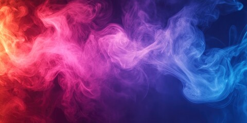 Obraz premium Abstract colorful, multicolored smoke spreading, bright background for advertising or design, wallpaper for gadget. Neon lighted smoke texture, blowing clouds. Modern designed , ai