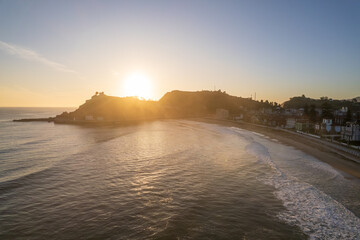 Sunrise over the Ribadesella on north of Spain