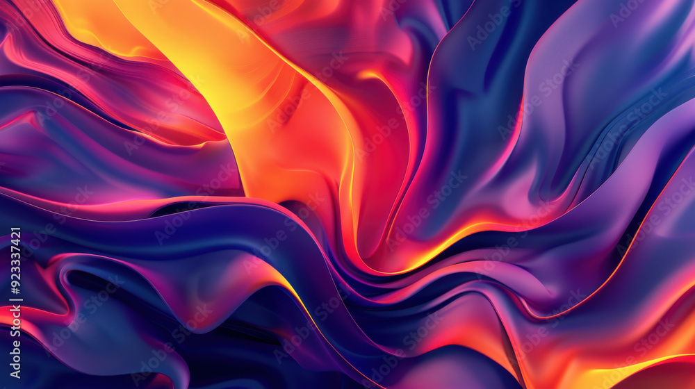 Poster a vibrant abstract background with swirling colors and dynamic shapes, perfect for modern design pro