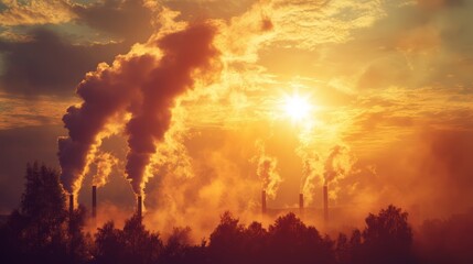 Fototapeta premium Greenhouse gases also known as GHGs are the gases in the atmosphere that raise the surface temperature of planets such as the Earth