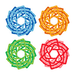 ink circle grunge colorful vector. Space for text ready to use.