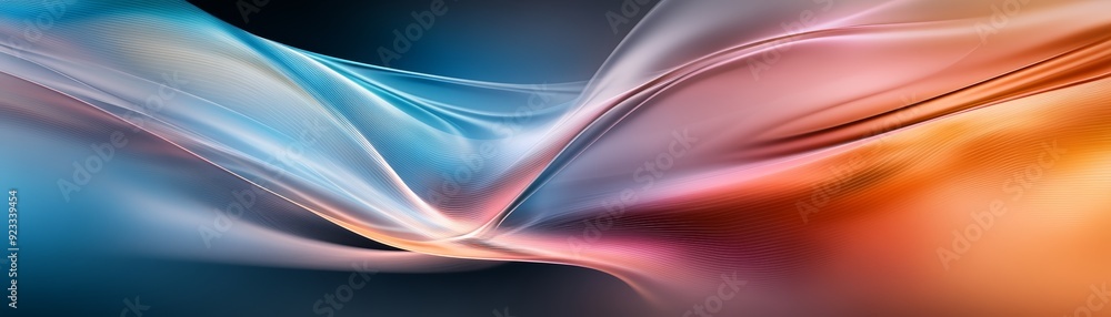 Poster a dynamic abstract background featuring flowing colors, blending smoothly to create a harmonious vis