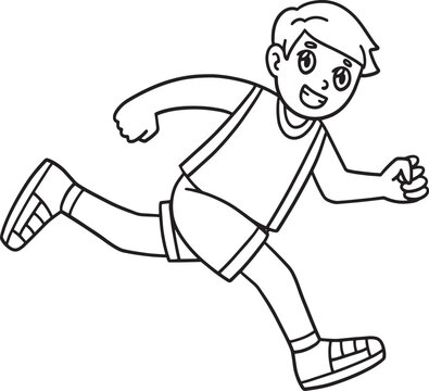 recommend clip art: Track and Field Athlete Running Isolated Coloring