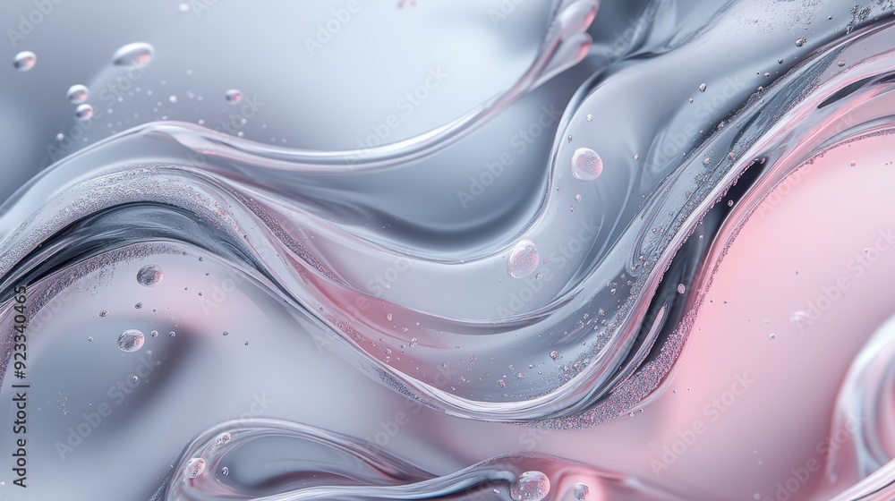 Poster a mesmerizing abstract background featuring fluid shapes and soft colors, perfect for modern design 