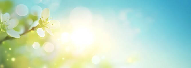 Obraz premium A fresh spring blue sunny sky background