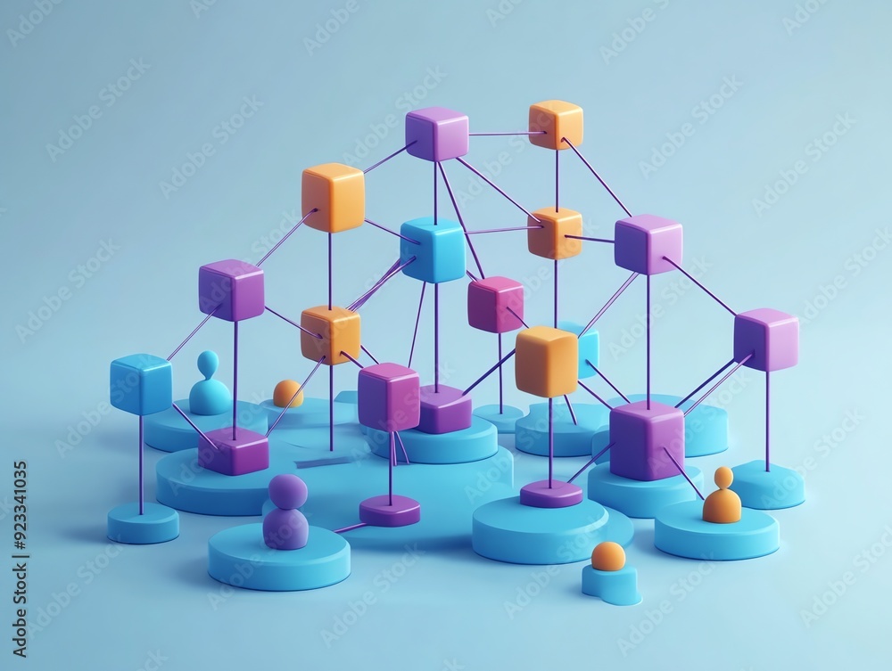 Poster Abstract 3D Network Structure.
