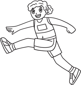 recommend clip art: Track and Field Female High Jumping Isolated 
