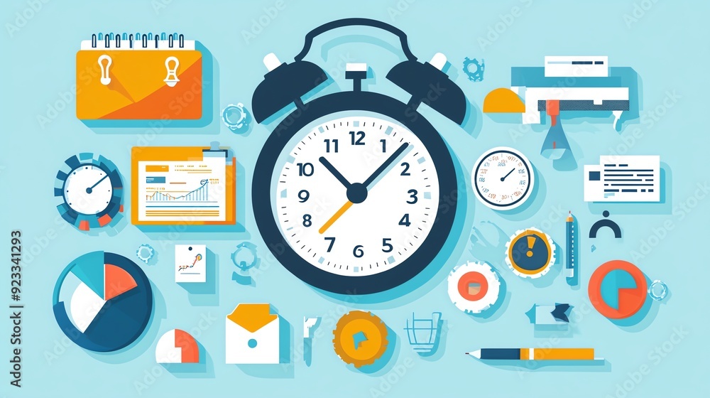 Poster time management and productivity.
