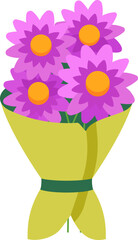 Flower bouquet icon. Flat style.