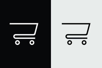 abstract shopping trolley or grocery store modern logo, shopping logo for trolley or delivery logo