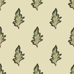 Seamless vector pattern of elegant leaves