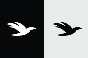 abstract abstract Minimalist bird flying logo template Premium Vector, bird logo design vector for travel or flight business