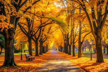 Fototapeta premium autumn in the park