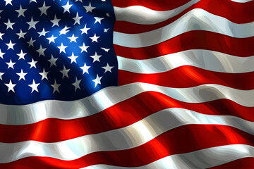 Fototapeta premium Illustration of the USA national flag