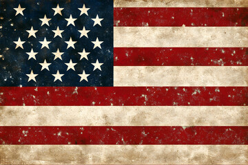 Fototapeta premium Illustration of the USA national flag