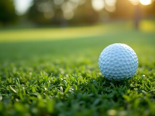 Obraz premium golf ball on green grass