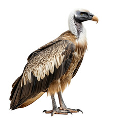 Obraz premium Regal Vulture Perched on Plain White Background transparent png with High Detail