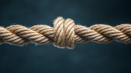 "A visually engaging illustration depicting integrated collaboration and collective effort through diverse ropes connected together. The design features multiple ropes in various colors and textures, 