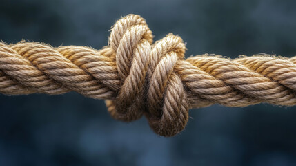 "A visually engaging illustration depicting integrated collaboration and collective effort through diverse ropes connected together. The design features multiple ropes in various colors and textures, 